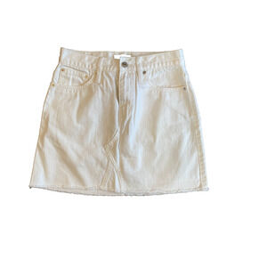 J Crew Skirt Womens Size 27 White Denim Summer Nautical Preppy Vacation Casual